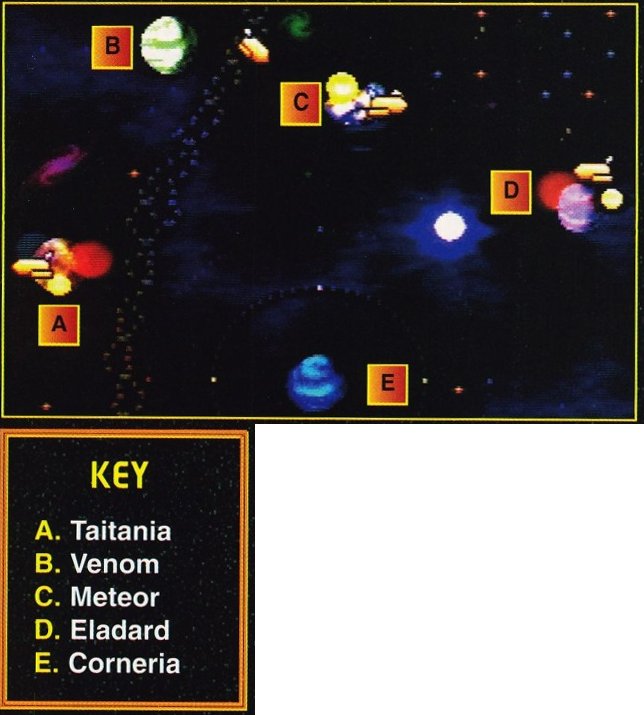 Map screen with legend from the WCES 95 beta (from EGM, March 1995)
