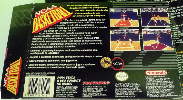 NCAA Basketball - Playtronic (box - back)