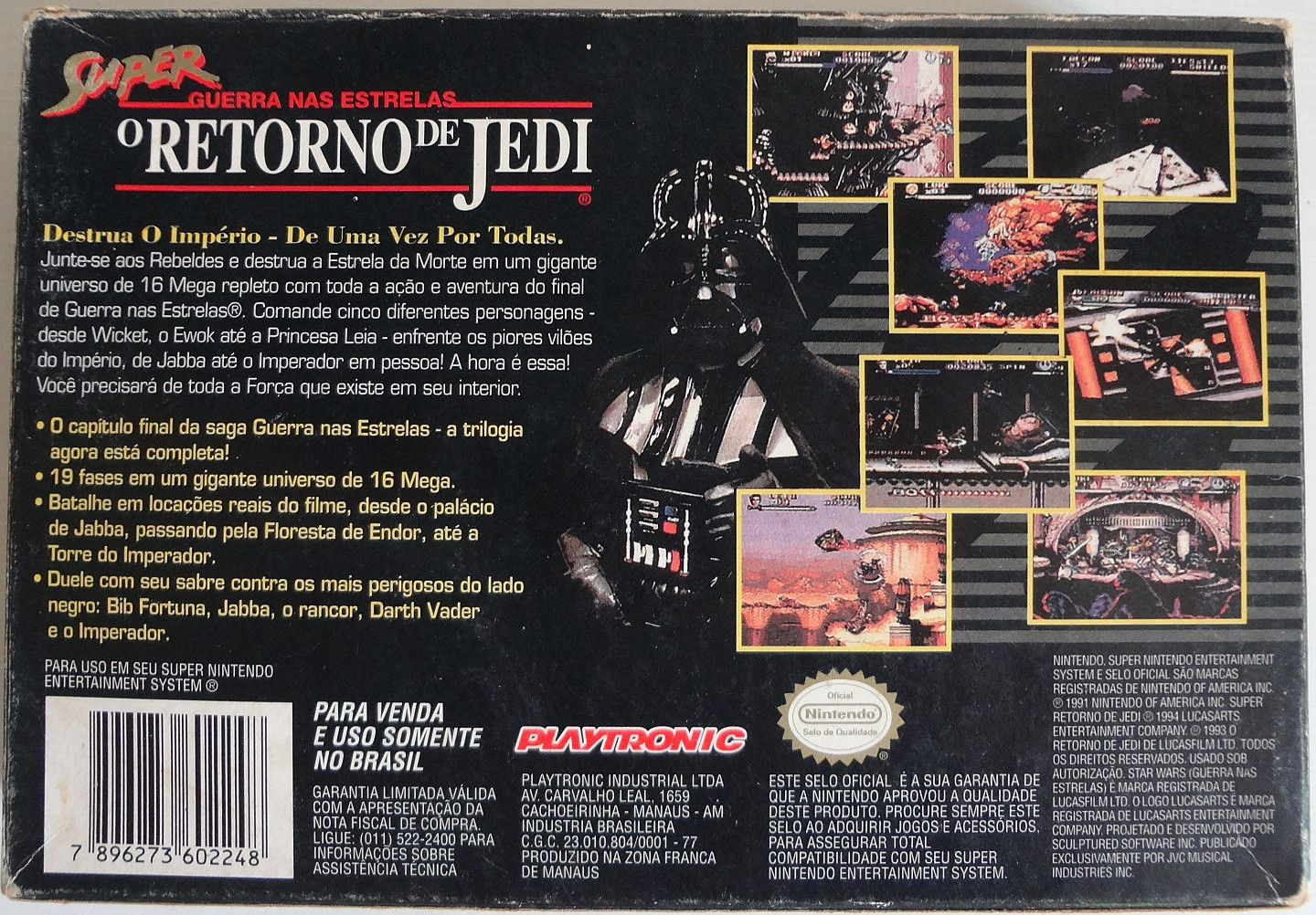 Super O Retorno de Jedi (Super Return of the Jedi) - Playtronic (Box - back)