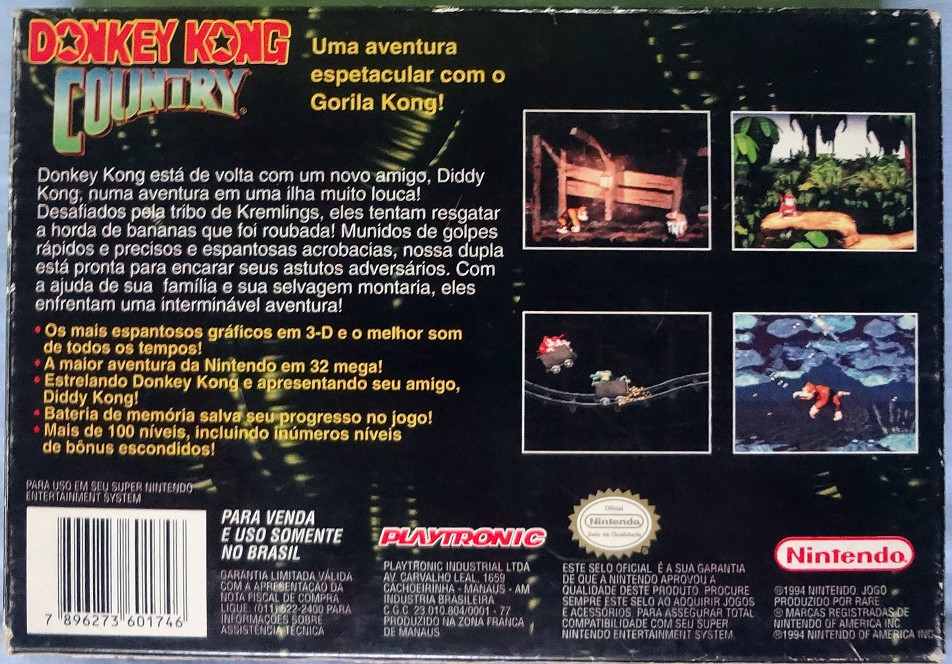 Donkey Kong Country - Playtronic (box - back)