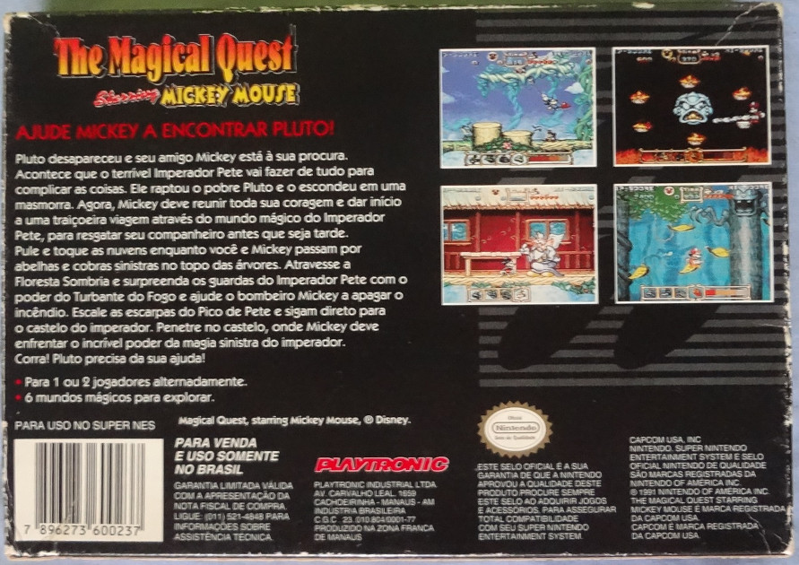 Magical Quest, The: Staring Mickey Mouse - Playtronic (Box - back)