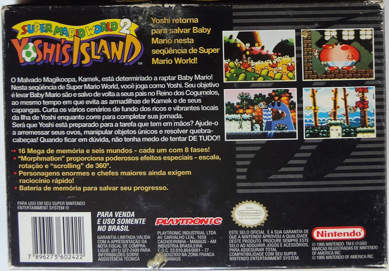 Super Mario World 2: Yoshi's Island - Playtronic (box - back)