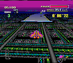 This game features some wicked jumps... make sure you have enough speed to cross the gap!
