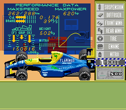 You can customize your car, but note that tires and nitro must be purchased before each race!