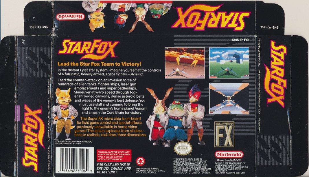 Star Fox Super Nintendo SNES Game For Sale