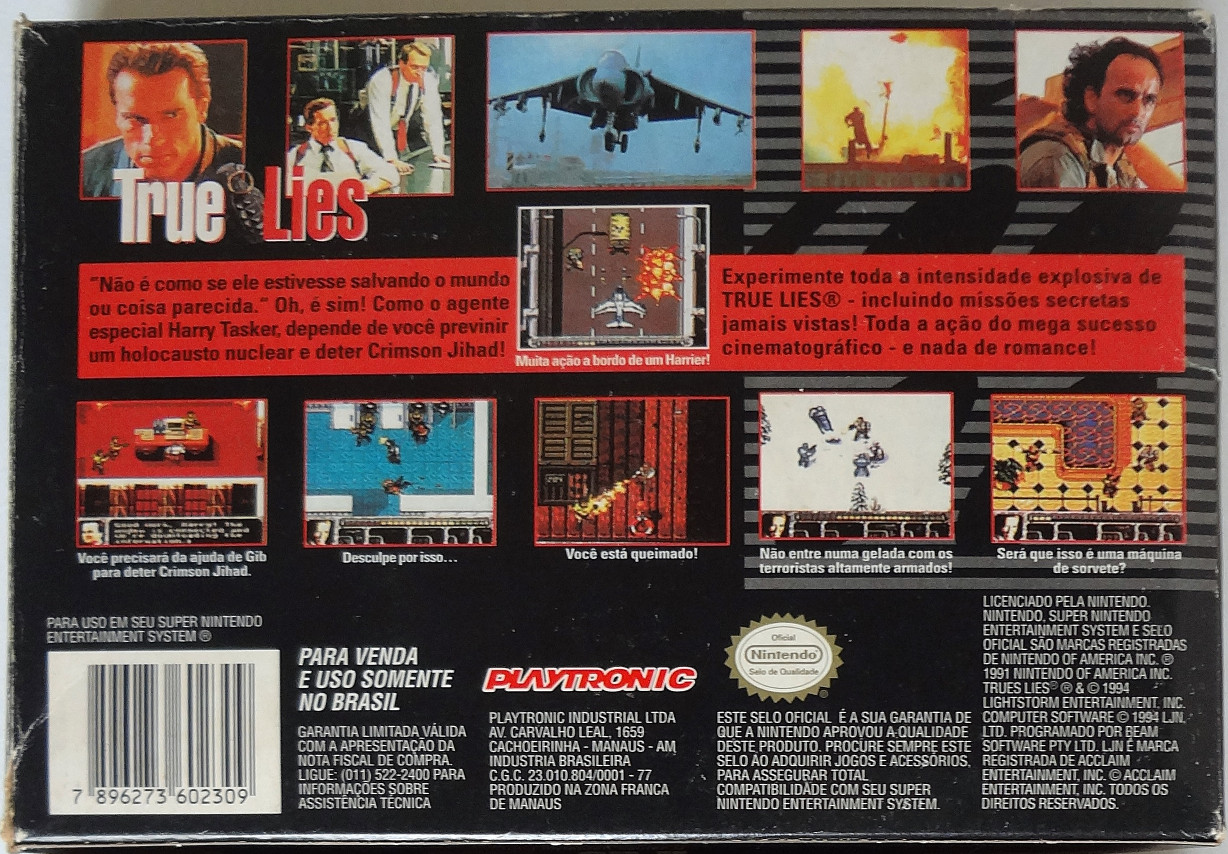 True Lies - Playtronic (box - back)