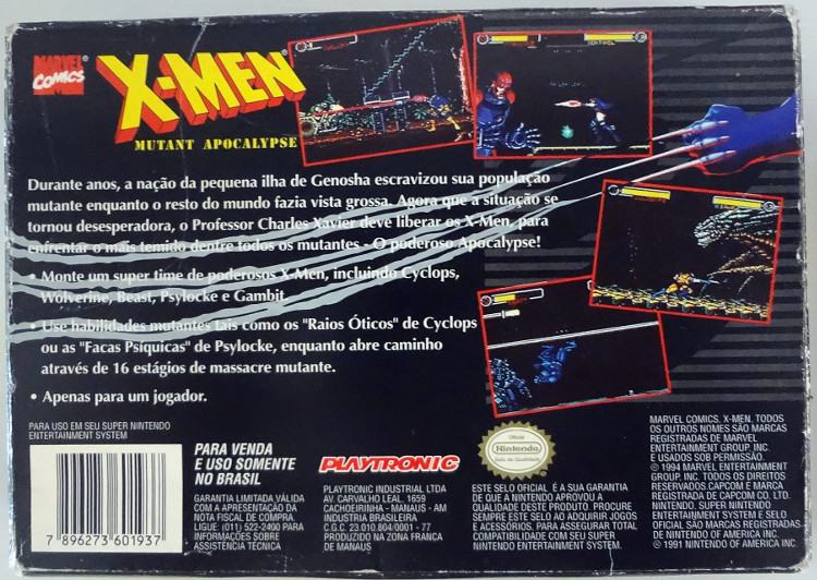 X-Men: Mutant Apocalypse - Playtronic (Box - back)