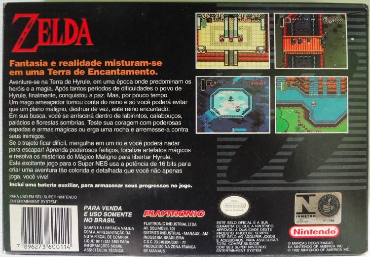 A Lenda De Zelda: Um Elo Com O Passado - Best Seller - Playtronic (box - back)
