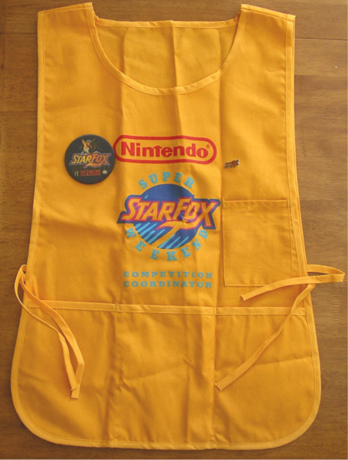 Apron used by employees working at the competition